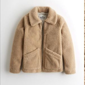 Hollister Sherpa Teddy Jacket Sz S